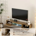thumbnail image 3 of Floating TV Stand Wall Mounted with 16-Color LEDs, 63" Modern TV Cabinet, Entertainment Center for 55-65 Inch TVs, 3 of 8