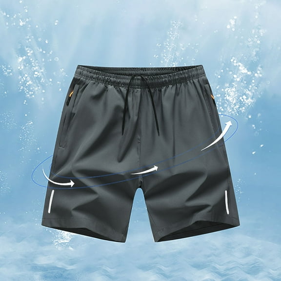 asjyhkr Plus Size Mens Athletic Running Shorts with Pockets Quick Drying Breathable Tennis Sports Gym Shorts(M-5XL)