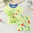 thumbnail image 2 of xaweyi Toddler Kid Boy Outfits 2Pcs Cartoon Short Sleeve T-Shirt and Shorts Summer Clothes Set, 2 of 5
