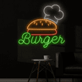 thumbnail image 2 of C-craft Burger Neon Sign for Burger Shop Business Food Home Bar Restaurant Wall Decorations, 2 of 5