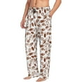 thumbnail image 2 of Uemuo Rugby Style Pattern Men's Wide Leg Palazzo Lounge Pants with Pockets Light Weight Loose Comfy Casual Pajama Pants-X-Large, 2 of 9