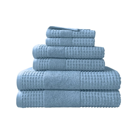 Martex Expression Air Sculpted 6-Piece Towel Set, Sky Blue
