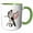 Green/White, variant on 3drose, Salsa Couple Dancing with Ballroom Mirrorball, 15oz Mug