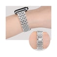 thumbnail image 4 of WorryFree Gadgets Metal Bling Band Compatible with Apple Watch Band 42mm 44mm 45mm iWatch Strap Wristband for Men Women iWatch Band Series 8 7 6 SE 5 4 3 2 1 - Silver, 4 of 5