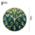 thumbnail image 2 of 14 Inch Wall Clock Battery Operated Silent Clock Decorative for Office, Kitchen, Outdoor, Living Room，Vintage Floral Style, 2 of 4