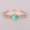 Rose Plated, variant on Solitaire Turquoise & Four Diamond Stackable Ring, 925 Starling Silver Silver Ring, Turquoise & Diamond Ring, Delicate Welo Ring, Anniversary Gift For Her.