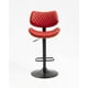 thumbnail image 1 of Banco Alto Ajustable Rojo para Barra, con Respaldo Acolchado y Base Metálica EKE Life, 1 of 5