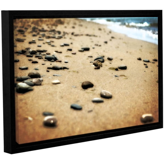 ArtWall Kevin Calkins "Pebbles and Waves" Gallery-Wrapped Floater-Framed Canvas