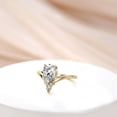 thumbnail image 2 of Auory 925 Sterling Yellow Gold Plated Solitaire Engagement Ring for Women, 2 of 11