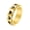 Gold-Black, variant on Cute Colorful Paw Print Ring for Women Stainless Steel Pet Lovers Warm Healing Companionship Band Black-Rainbow Size 10