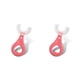 thumbnail image 3 of Bewildely Grado de silicona en forma de U Limpieza del cepillo de del lado del bebé de los niños para la edad Cepillo de Mordedor rosa 2-6 años tipo 1 2piezas Bewildely CBP035946, 3 of 5