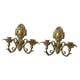 thumbnail image 5 of Candelabros de hierro decorativos nórdicos montados en la pared Juego de portavelas vintage para Oro, 5 of 9