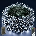 thumbnail image 1 of 394FT 1000 LED Christmas Lights Outdoor String Lights 8 Modes & Timer Twinkle Fairy Lights Plug in Waterproof LED String Lights for Xmas Yard Tree Patio Wedding Holiday Party Decorations (Cool White), 1 of 6