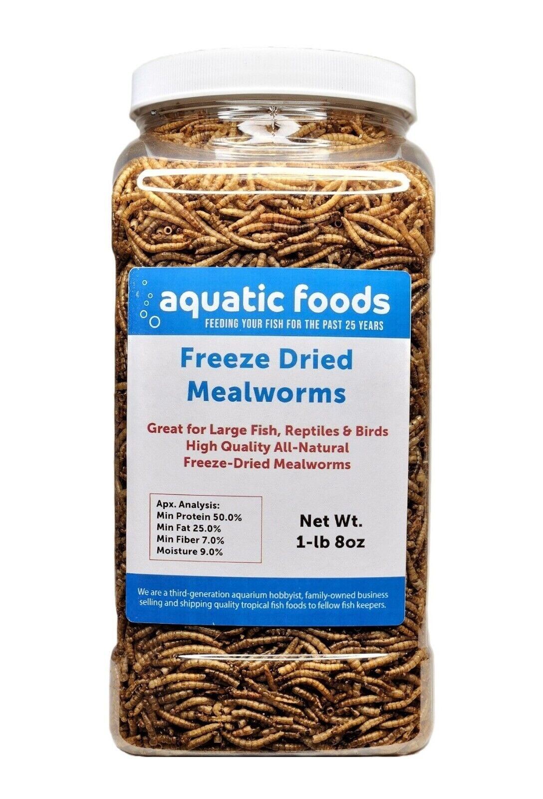 Mealworms Freeze Dried Mealworms for Tropical Fish, Pond Fish
