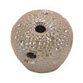 thumbnail image 1 of Benzara BM188264 Dimpled Pattern Decorative Ceramic Sea Urchin Orb with Cutout, Beige, 1 of 1