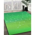 thumbnail image 3 of Ahgly Company Machine Washable Indoor Rectangle Transitional Neon Green Area Rugs, 7' x 10', 3 of 7
