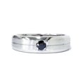 thumbnail image 2 of 1/4ct Mens Treated  Black Diamond Solitaire Ring 10K White Gold, 2 of 3