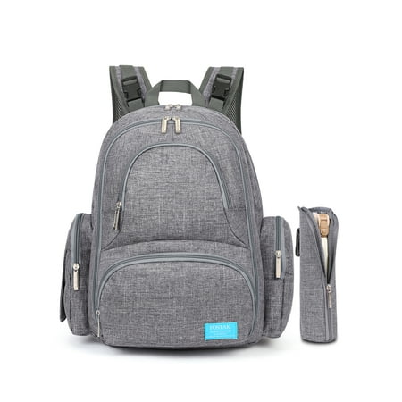 Fostak Baby Backpack Diaper Capacity Bag For Moms Fostak Baby Backpack Diaper Capacity Bag For Moms Gray