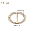thumbnail image 2 of Uxcell Rhinestone Ribbon Buckle Slider, 10Pcs Light Gold Crystal Belt Buckles for Craft Wedding Clothing Decoration, 2 of 5