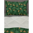 thumbnail image 3 of Jungle Comforter & Sham Bedding Set, Tropical Birds of Paradise Flowers Among Greenery Island Rainforest, 3 pcs Duvet Set Microfiber Filling Quilt, 5 Sizes, Green and Multicolor, by Ambesonne, 3 of 4