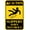 Warning Sign 4, variant on Caution Slippery When Wet or Icy Sign 8"x12" - UV Protected Weather Resistant Easy-Mount Metal for Restaurant Kitchen Grocery Entry Parking Garage Ramps Indoor Outdoor