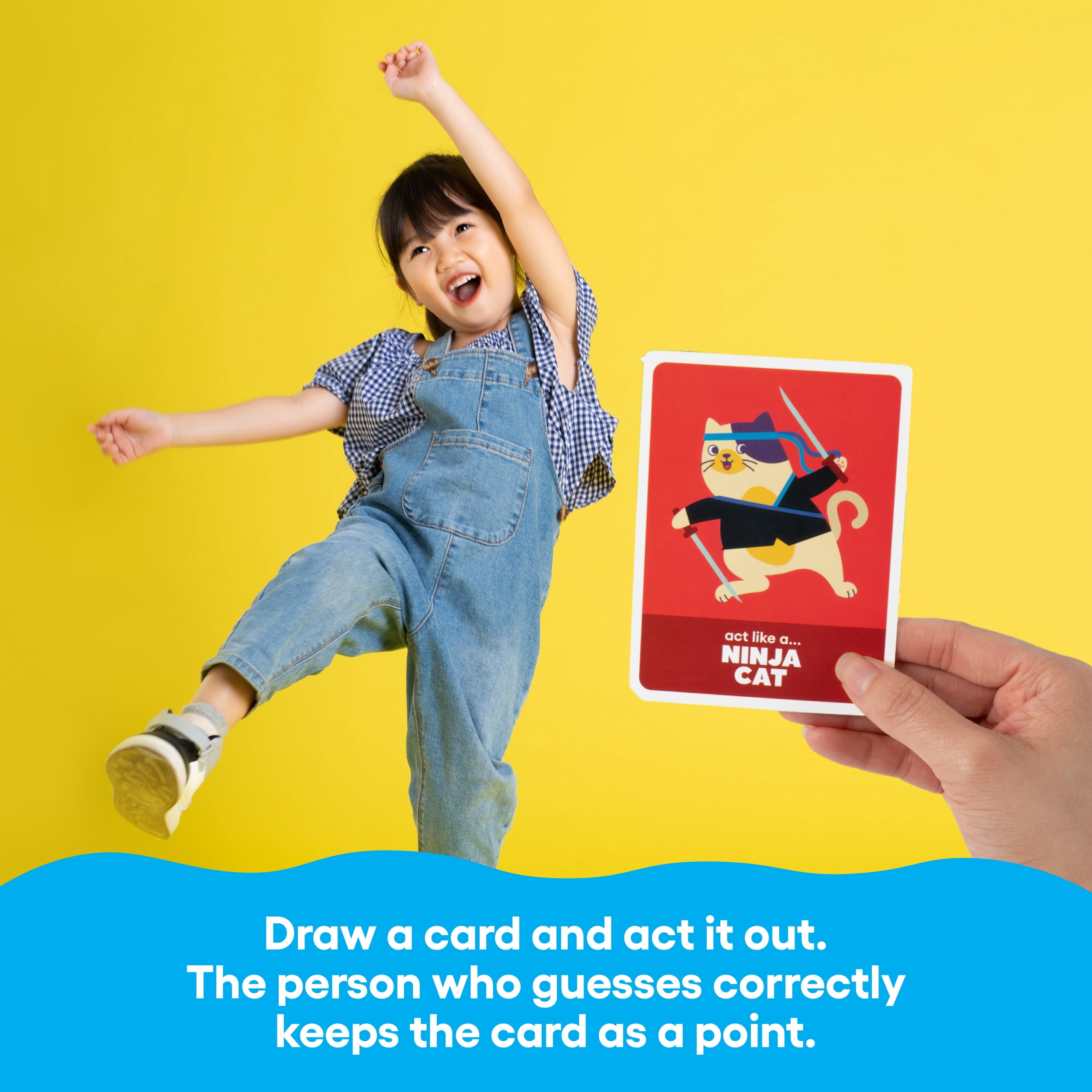 Charades, Party Animal Edition from Bee Street Games, Classic Family Games Reimagined with Playful Silly Themes, Includes 36 Jumbo Playing Cards.