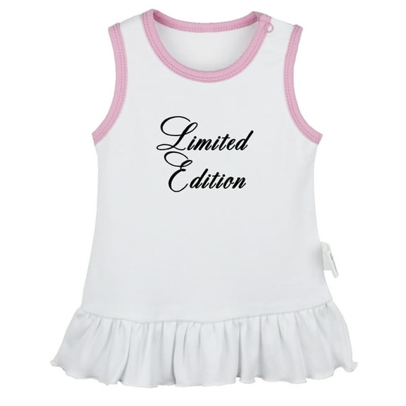 Limited Edition Funny Dresses For Baby, Newborn Babies Skirts, Infant Princess Dress, 0-24M Kids Graphic Clothes (White Sleeveless Dresses, 0-6 Months)