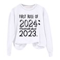 thumbnail image 2 of Gibobby Sudaderas navideñas Mujer Otoño e Invierno Adecuado Navidad Estampado O Cuello Casual Manga Larga Camisas De Entrenamiento Blusa Suelta(Blanco,M), 2 of 4