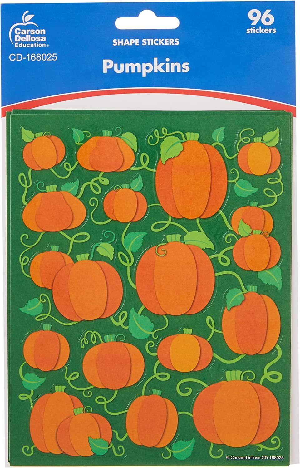 Carson Dellosa Education Pumpkins Shape Stickers (96)