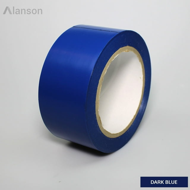 3"(75mm) Industrial Grade Colored Vinyl Tape ,Dark Blue [16 Rolls