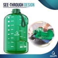 thumbnail image 5 of AQUAFIT - Water Bottle with Straw - Motivational Water Bottle, Big Water Bottle with Time Marker - 1 Gallon, Green, 5 of 8
