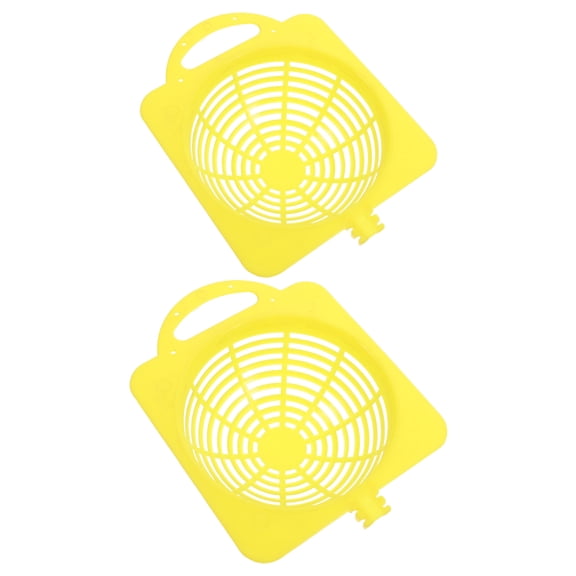 NICEXMAS 2Pcs Plastic Parrot Nesting Box Yellow Lightweight Easy to Clean for Indoor and Outdoor Bird Cages