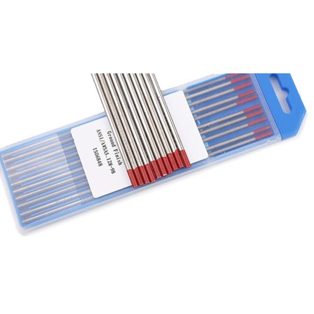 

10Pcs Wt20 Tig Welding Thoriated Tungsten Electrode Rods High Conductivity