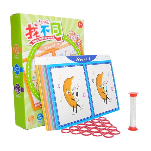 Hearth & Gear Focus Training And Intellectual Games For Children Find Different Cards To Let's Find Faults Kindergarten Teaching Girls Age 3-4 Years Cubes for Kids Build Board Game for Girls 4 Years