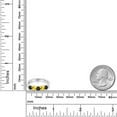 thumbnail image 6 of Gem Stone King 925 Silver and 10K Yellow Gold Blue Sapphire and Yellow Sapphire Wedding-Bands Ring for Women | 0.98 Cttw | Round 3.5MM | Gemstone September Birthstone | Size 7, 6 of 6
