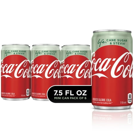 Coca-Cola Life Cans, 7.5 fl oz, 6 Pack (049000067316)