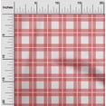 thumbnail image 1 of oneOone Georgette Viscose Crimson Red Fabric Gingham Check Craft Projects Decor Fabric Printed By The Yard 42 Inches Wide, 1 of 4