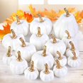 thumbnail image 5 of Coollooc 12 Pcs Mini Artificial Orange Pumpkins, Plastic Foam Small Craft Pumpkins for Halloween, Fall, Thanksgiving Decor, DIY Decoration for Home, Table, Wreath, Wedding Party(B), 5 of 7
