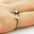 thumbnail image 2 of Anillo de apertura en forma de ratón ajustables Novedad Regalo Plata Yuyangstore Anillos de apertura de ratones, 2 of 8