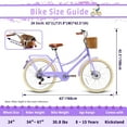 thumbnail image 2 of DEYGIA 24 Inch Kids Bike for Girls Ages 6-15 - 7-Speed Retro Cruiser with Rattan Basket, Dual-Disc Brake, Lightweight Carbon Steel Frame, Easy Assembly, 2 of 8
