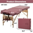 thumbnail image 4 of Cl.hpahkl Portable Message Bed, Wood Pu Leather, 28 ib, 4 of 8