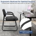 thumbnail image 6 of Costway Waiting Room Chair Set of 6 with Sled Base and Padded Arm Rest Home Black, 6 of 6