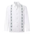 thumbnail image 1 of Camisa Guayabera Bordada De Manga Larga Para Hombre Elegante, 1 of 6