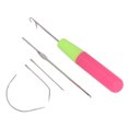 thumbnail image 4 of Latch Hook Set 5pcs Plastic Bent Crochet Needle Kit for Wig Making Hair Extensions and Craft Sewing Projects with C J I Shaped Hooks and Colorful Handles, 4 of 7