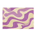 thumbnail image 2 of 2PCs Bathroom Rugs Set Plush Toilet Base Mat 16" × 24" Bath Mat and 20" × 24" U Shape Soft Rugs Non Slip Absorbent Light Purple Cream Flowing, 2 of 9