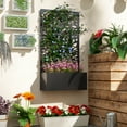 thumbnail image 6 of Outsunny Metal Raised Garden Bed with Trellis, Freestanding or Wall Mounted Raised Flower Bed with Privacy Panel for Garden, Patio, Balcony, 6 of 9