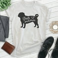 thumbnail image 2 of Pug Mama T-shirt, Unisex Women's Shirt, Pug Owner, Best Dog Mama Gift, Heather Ash, 3X-Large, 2 of 6