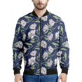 thumbnail image 5 of Chaqueta con cremallera con estampado de flores de narciso y lirio para hombre, sudadera informal de manga larga con estampado 3D de plantas, abrigo de calle, chaquetas holgadas, 5 of 5