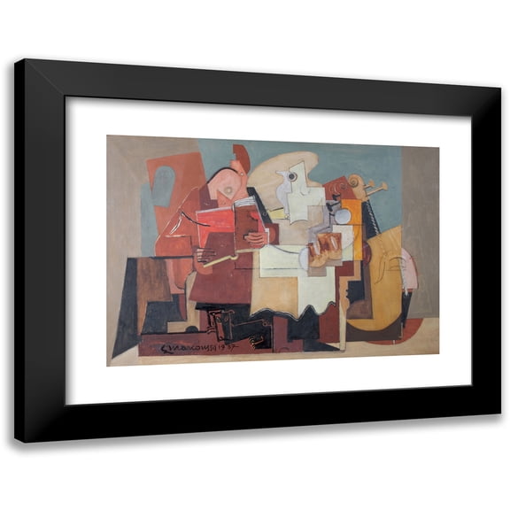 Louis Marcoussis 14x11 Black Modern Framed Museum Art Print Titled - The Reader (1937)