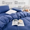 thumbnail image 4 of NEXHOME PRO Duvet Cover Set 100% Cotton Organic Jersey Knit - 3 Pieces Bedding Sets Soft Breathable Comforter Cover with Zipper Closure King Size, Navy Blue (Comforter Not Included), 4 of 5